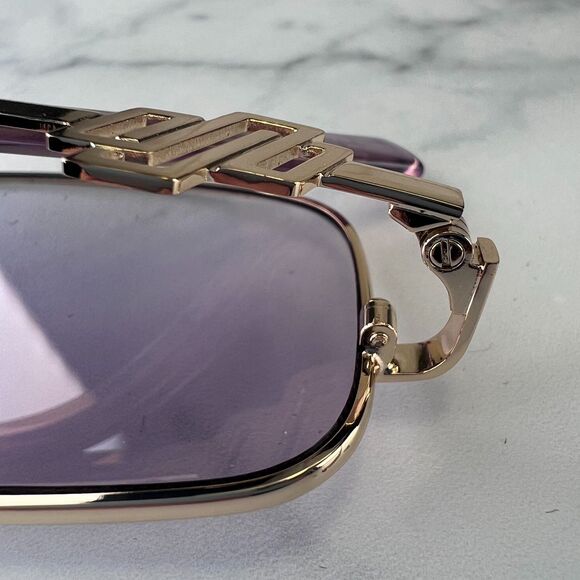 LeSpec METAGALACTIC Sunglasses Metal Gold Frame Lilac Lenses 55-20-145 Unisex - Picture 9 of 12